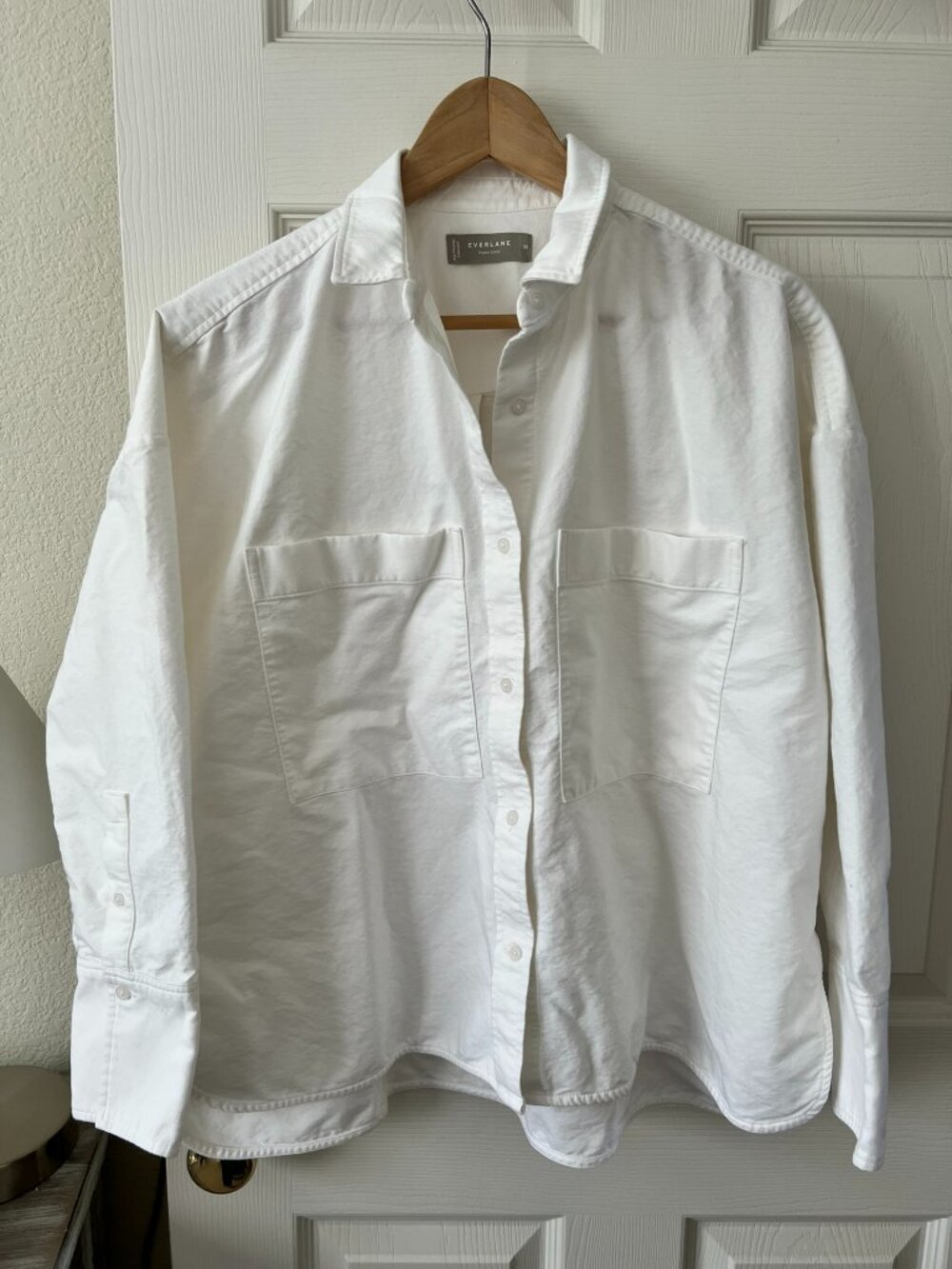 Everlane The Boxy Oxford White Organic Cotton Oversized Shirt M - Picture 13 of 13